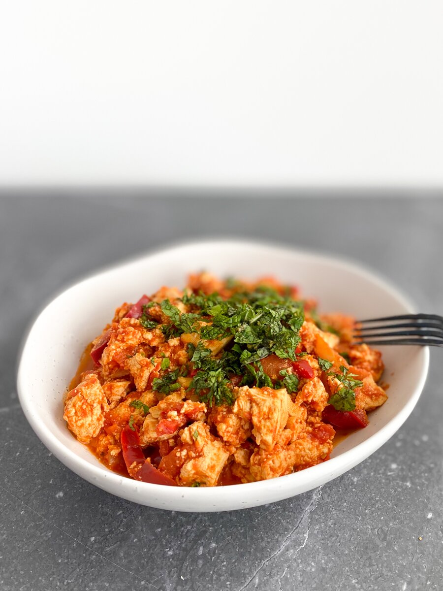 Turkish Scramble with Tofu (vegan)