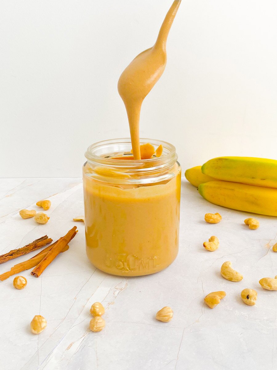 Creamy Hazelnut Cashew Butter (vegan, sugar-free)