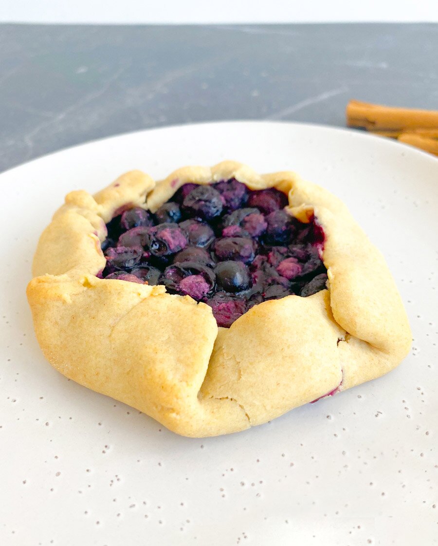 Easy Blueberry Galette (vegan, sugar-free)