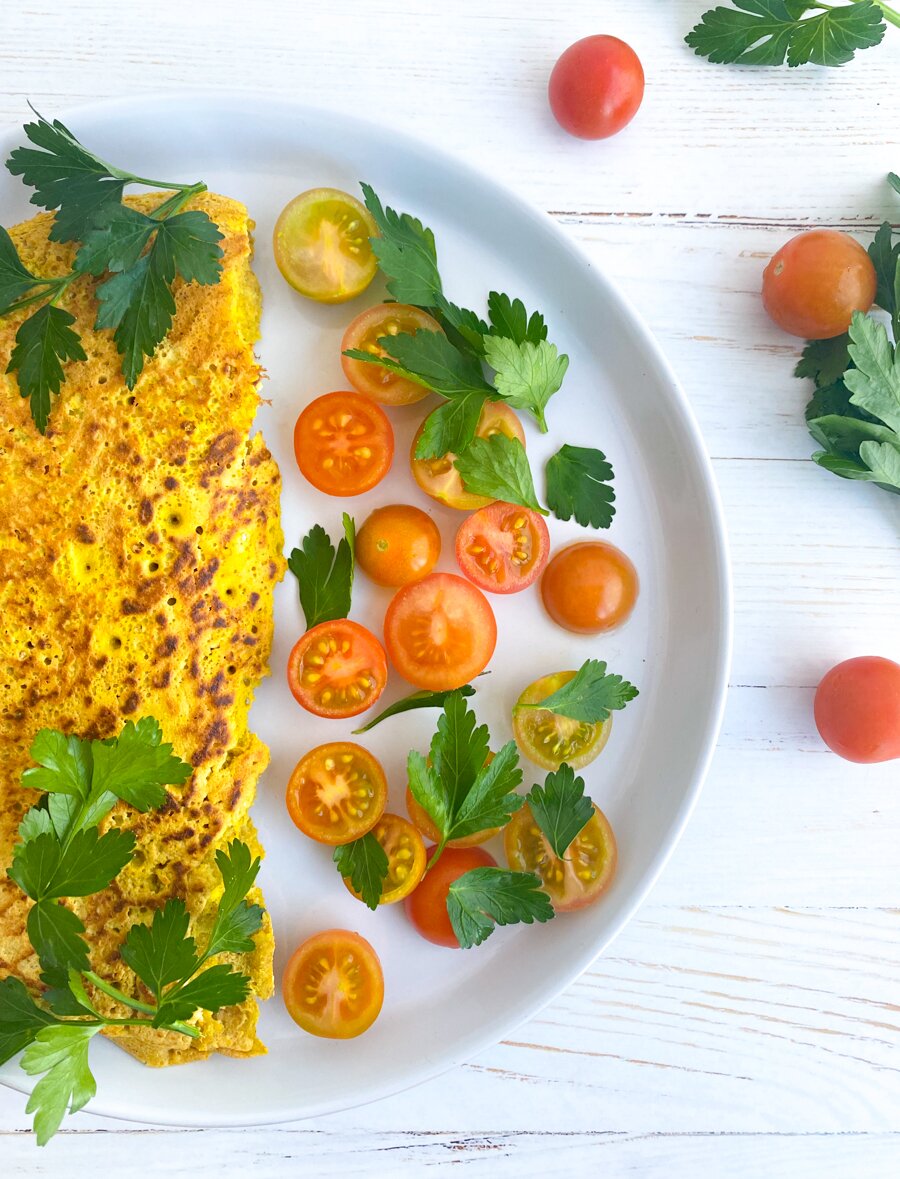 Chickpea Omelette (vegan, gluten-free)