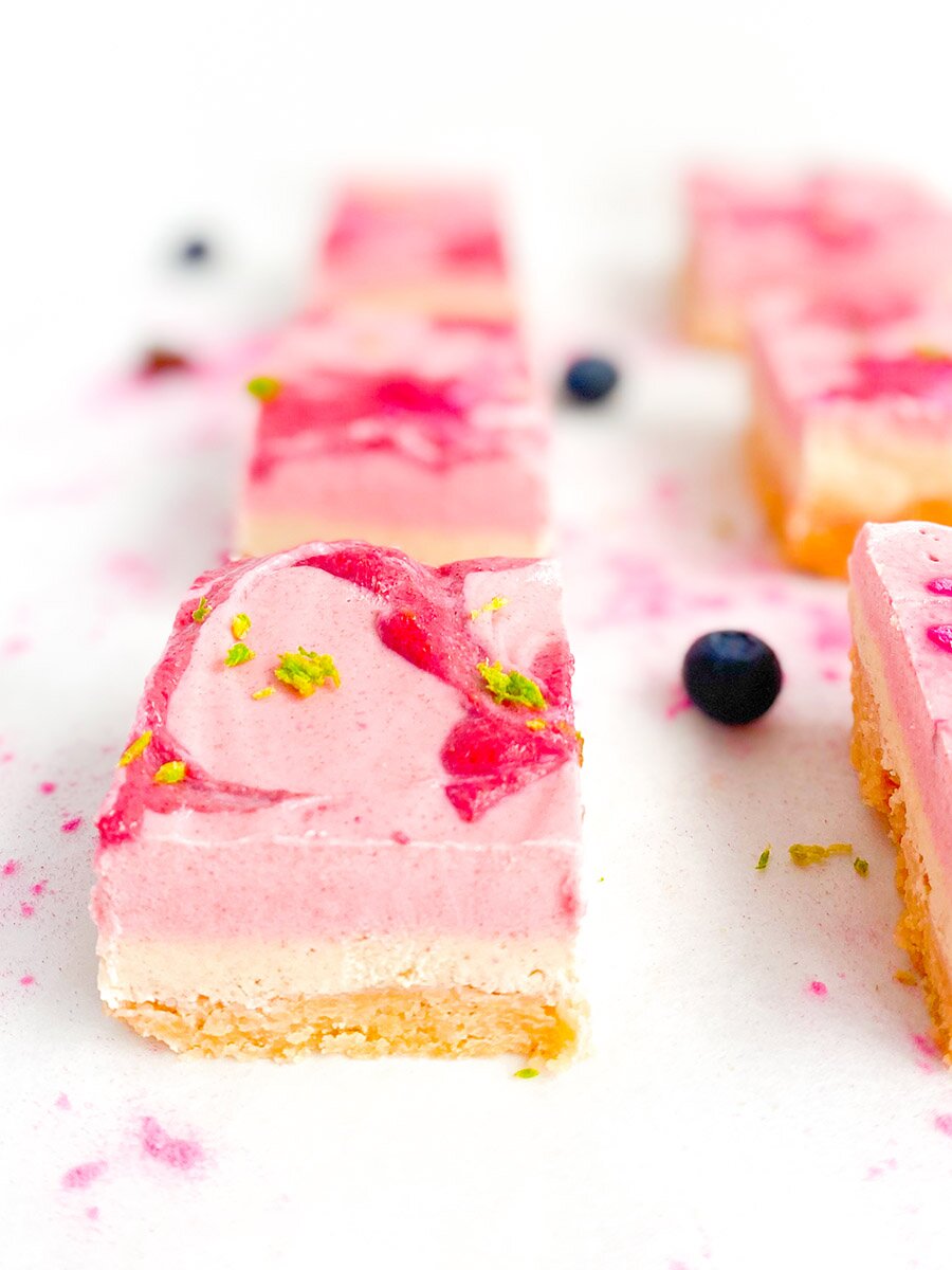 Raspberry Rose Cheesecake (vegan, gluten-free, sugar-free)